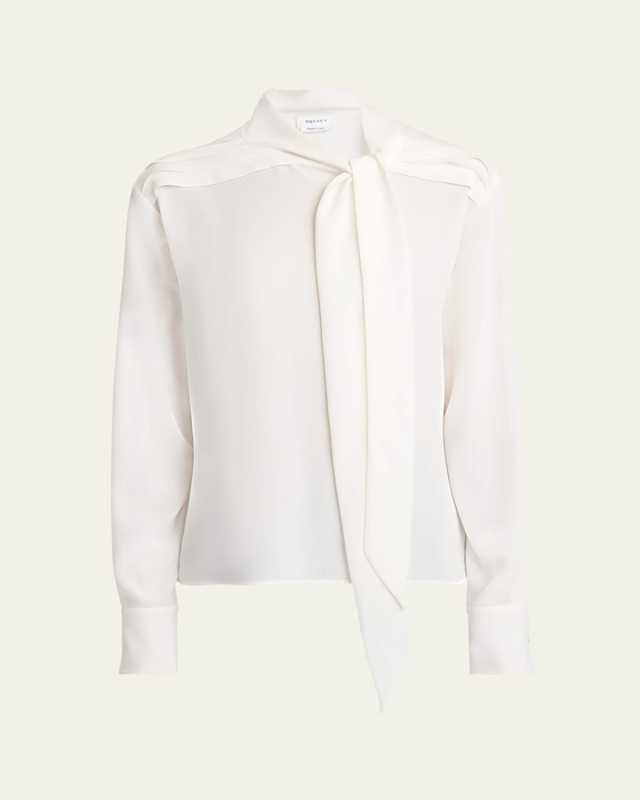 Tie-Neck Georgette Blouse